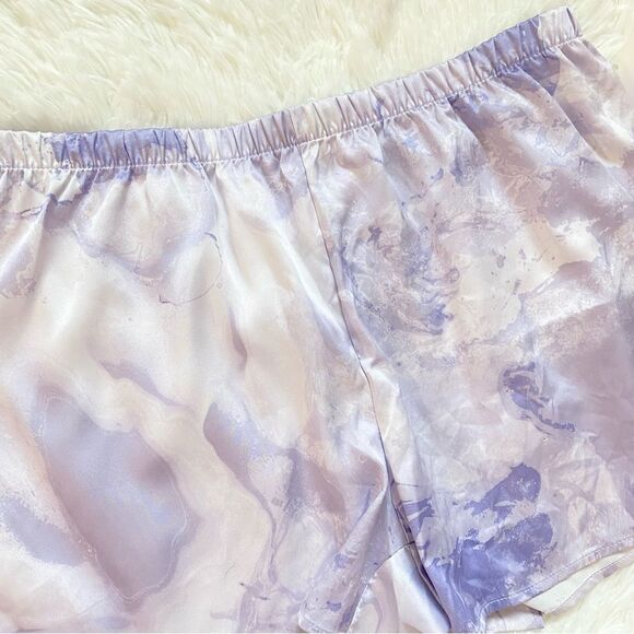 Stars Above Women's Marble Sleep Shorts - Lavender and Cream - Picture 2 of 3
